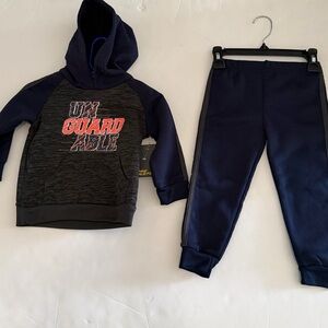 Navy Blue Kids Hoodie and Joggers Set